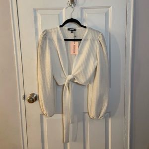 Missguided LS Tie Top